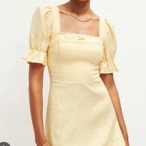 Reformation Evianna Dress in Parmesan. WORN ONCE